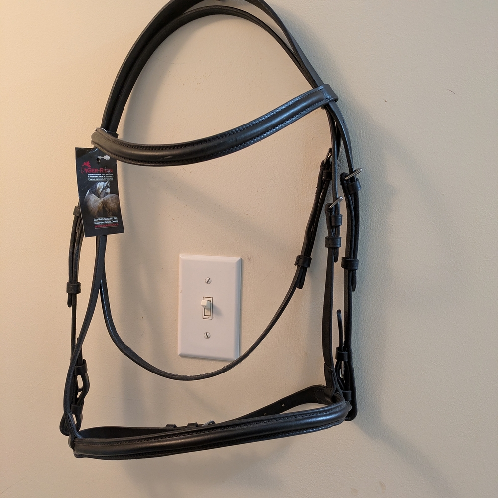 Black Leather Horse Bridle Full NWT